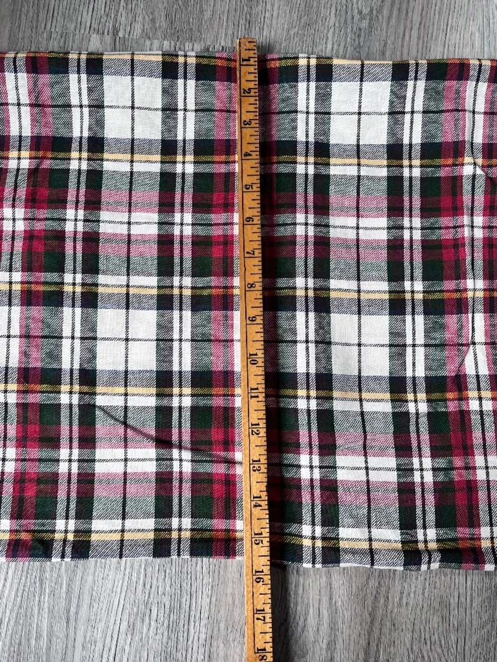 Pottery Barn Lumbar Pillow Cover Sham Cotton Linen Tartan Plaid 16 x 26